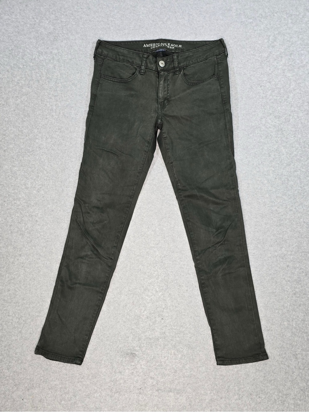 American Eagle Womens Size 6 Dark Green Super Stretch Jeans